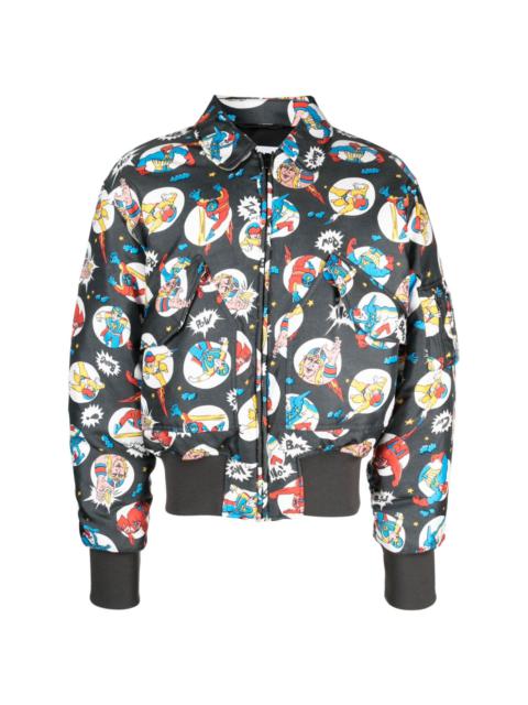 Moschino graphic-print bomber jacket