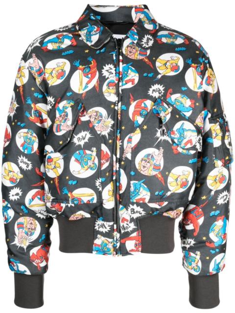 Moschino graphic-print bomber jacket