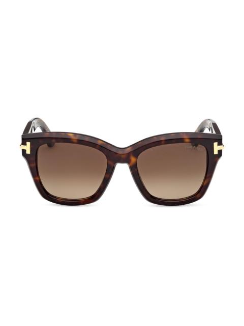 TOM FORD Women's Icon 53MM Square Sunglasses - Brown