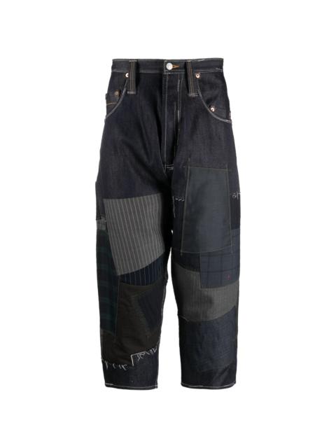 Junya Watanabe MAN patchwork-design cropped trousers