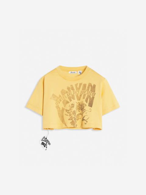 Lanvin LANVIN X FUTURE CROPPED PRINTED T-SHIRT | REVERSIBLE