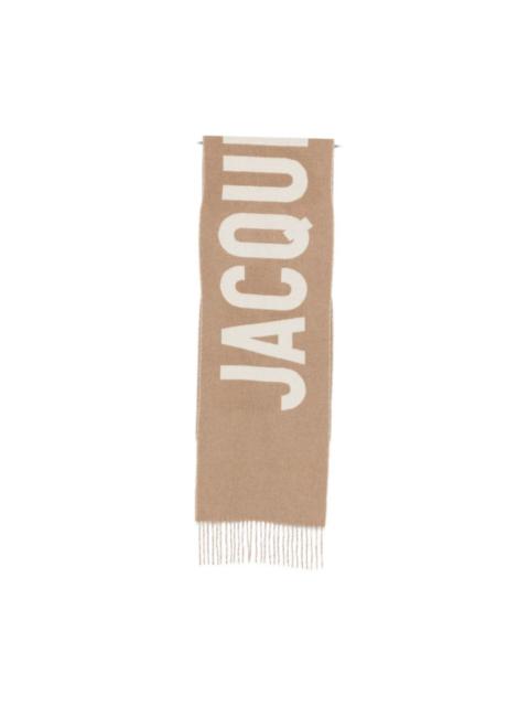 JACQUEMUS Logo wool scarf