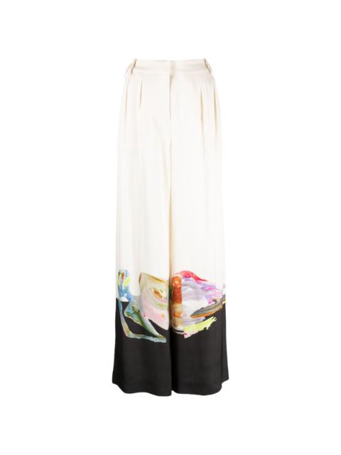 ALÉMAIS Jedda wide-leg crepe trousers