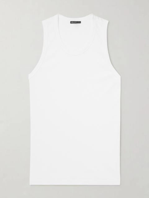 JAMES PERSE LA Skate Ribbed Stretch-Cotton Jersey Tank Top