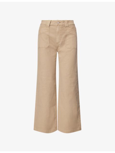 PAIGE Ari Utility Wide-Leg Cotton Trousers