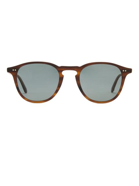 Garrett Leight Hampton Sun in Matte Saddle Tortoise & Semi-Flat Bluesmoke