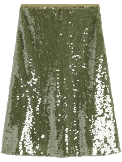 AMI Paris sequin-embellished midi skirt