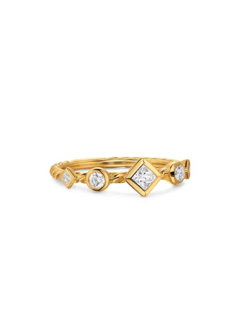 DAVID YURMAN Women's Cable Band Ring in 18K Yellow Gold - Diamond