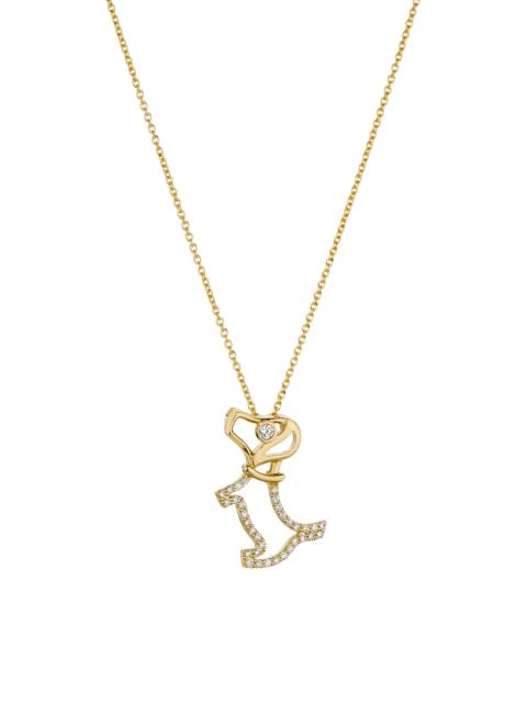 ROBERTO COIN Women's Scottie Dog 18K Yellow Gold & 0.09 TCW Pendant Necklace - Yellow Gold
