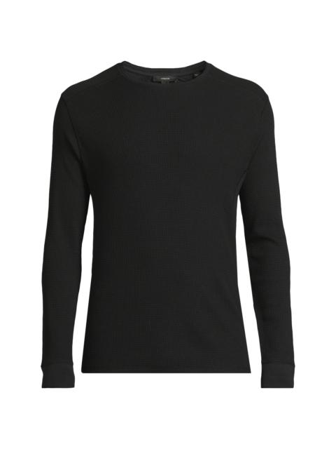 Vince Men's Thermal Crewneck Long-Sleeve T-Shirt - Black