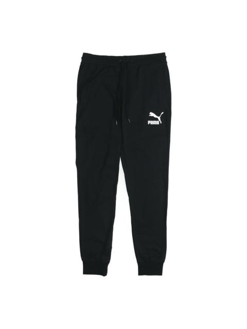 PUMA PUMA Classics Jersey Cuffed Pants 'Black White' 597488-01