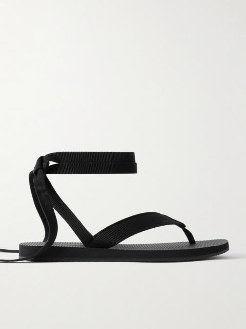 The Row Dune Knot Cotton-blend Grosgrain Sandals