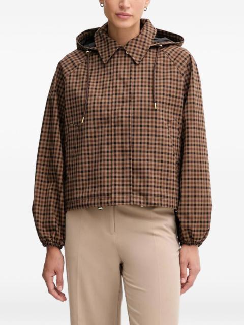 Barbour checked hooded jacket
