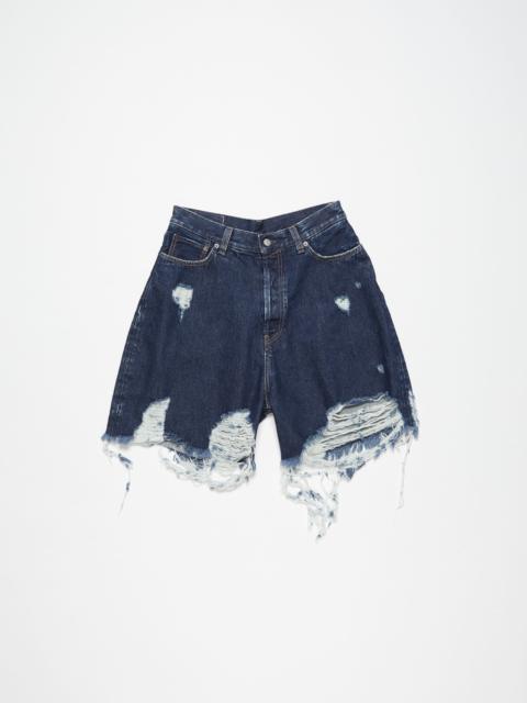 Acne Studios Distressed denim shorts - Super baggy fit - Mid blue