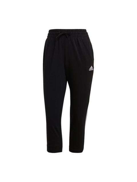 adidas (WMNS) adidas Essentials Single Jersey 3/4 Pants Asia Sizing 'Black' GM5539