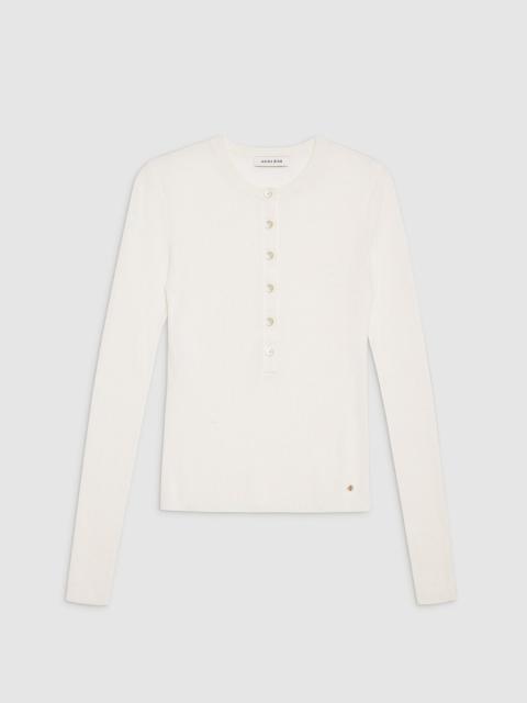 ANINE BING Katrin Long Sleeve Sweater - Ivory