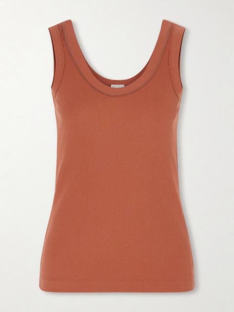 Brunello Cucinelli Ribbed Cotton-blend Tank