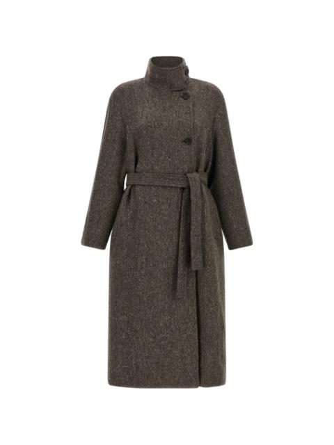 Brunello Cucinelli Sparkling chevron-pattern coat