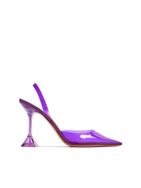 Holli Glass 95mm slingback pumps