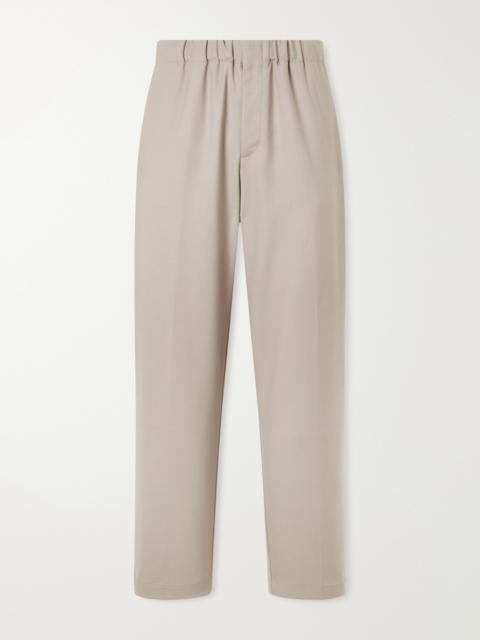 LARDINI Straight-Leg Stretch-Wool Flannel Trousers