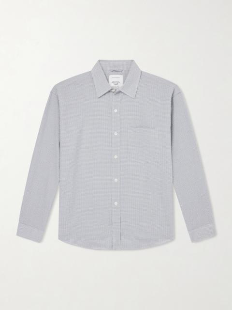mfpen Executive Checked Cotton-Seersucker Shirt