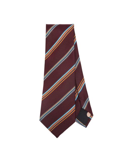 diagonal-stripe twill silk tie