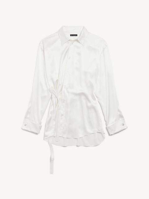 BALENCIAGA Women's Wrap Shirt in Ivory