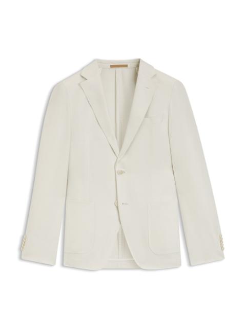 BOSS SLIM-FIT JACKET IN WOOL, SILK AND LINEN