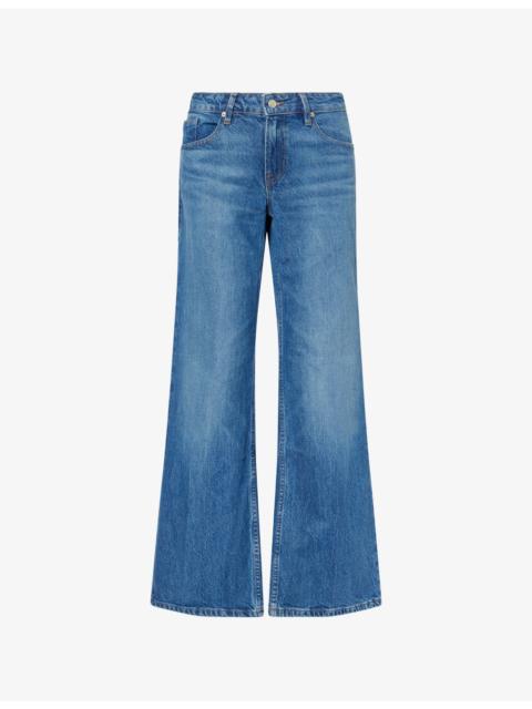 GOOD AMERICAN Good Loose Wide-Leg Low-Rise Denim Jeans