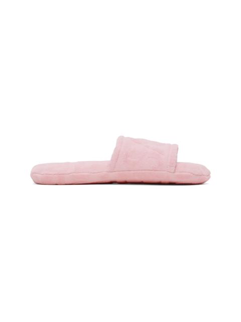 VERSACE Pink 'Versace' Allover Slippers