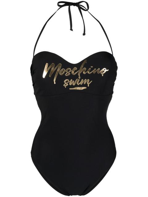 Moschino sweetheart-neck halterneck swimsuit