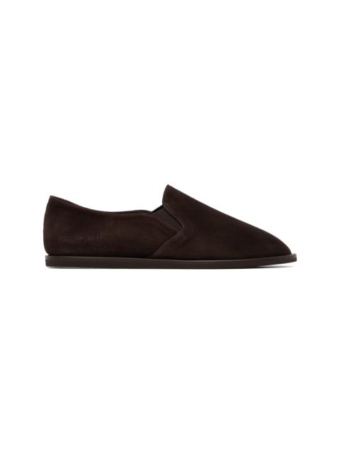 Common Projects Brown Suede Slippers