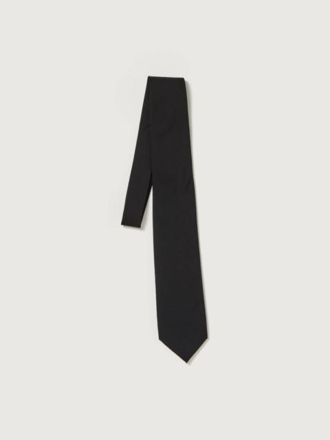 AURALEE WOOL HERRINGBONE TIE