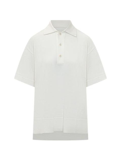 AMI Paris short-sleeve wool polo shirt