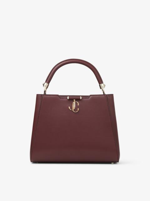JIMMY CHOO Varenne TH/M
Burgundy Soft Shiny Calf Leather Top Handle Bag