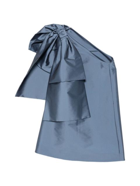 BERNADETTE Winnette one-shoulder bow mini dress
