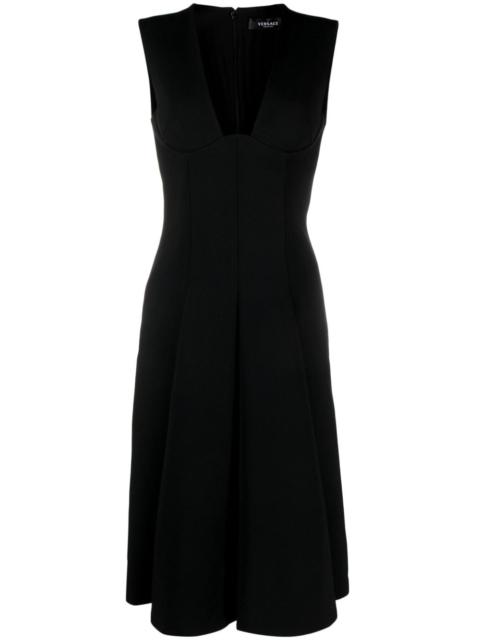VERSACE pleated midi dress