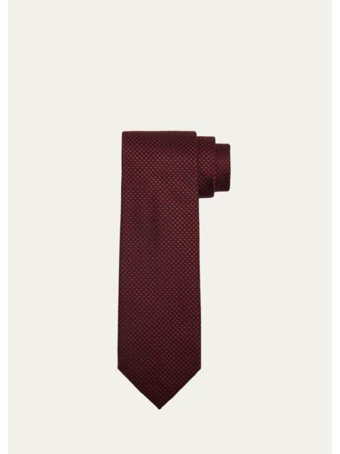 TOM FORD Men's Micro-Cross Silk Tie