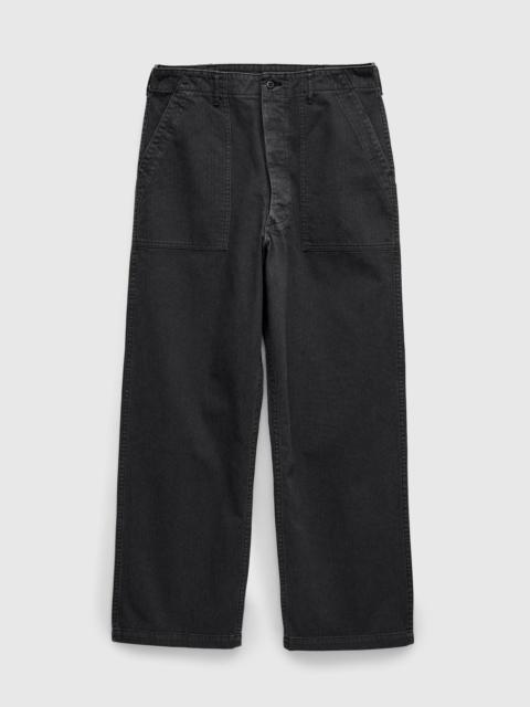 orSlow Herringbone Summer Fatigue Pants in Black