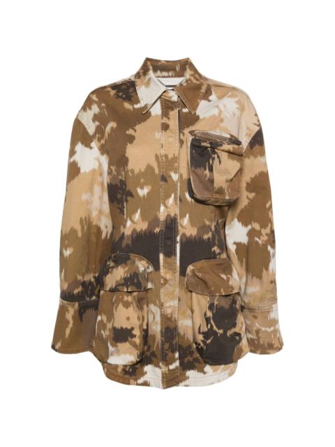 Blumarine camouflage-print shirt jacket