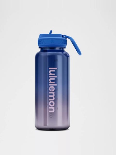 lululemon Back To Life Clear Bottle 32oz Straw Lid *Ombre