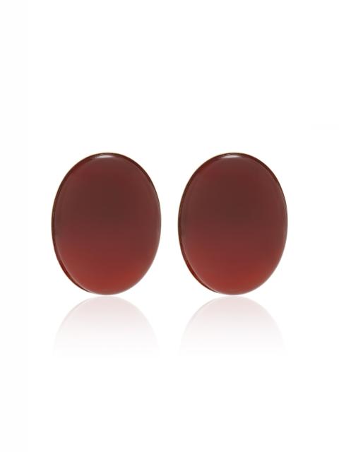 Jennifer Behr Audra 18K Gold-Plated Brass Carnelian Earrings