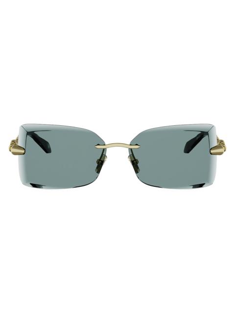 BVLGARI Women's Serpenti Viper 59MM Butterfly Sunglasses - Gold Green