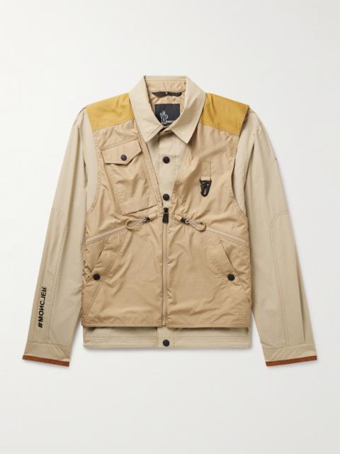 Moncler Grenoble Combal Logo-Appliquéd Alcantara®-Trimmed Layered Ripstop Jacket