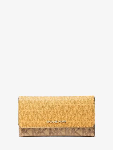 MICHAEL KORS Jet Set Large Signature Logo Tri-Fold Wallet