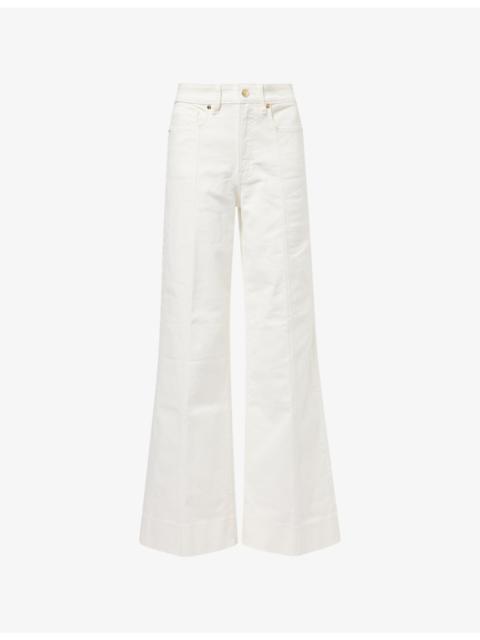 GOOD AMERICAN Good Waist Palazzo Wide-Leg Denim Jeans