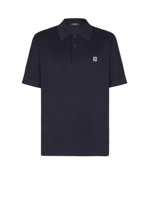Balmain Embroidered cotton polo