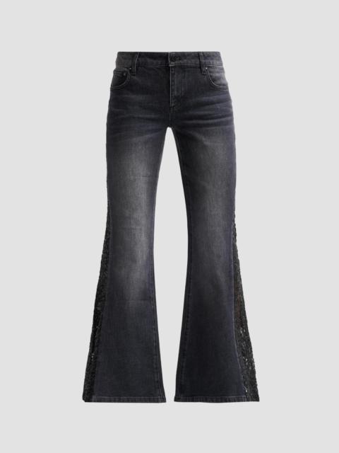Alice + Olivia Women's Sirena Low-Rise Bell Bottom Jeans - Clarissa Black
