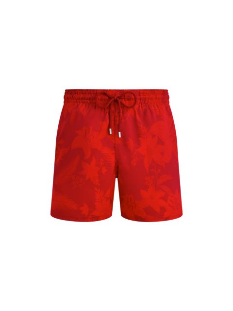 Vilebrequin Men Stretch Short Swim Trunks Flower Power