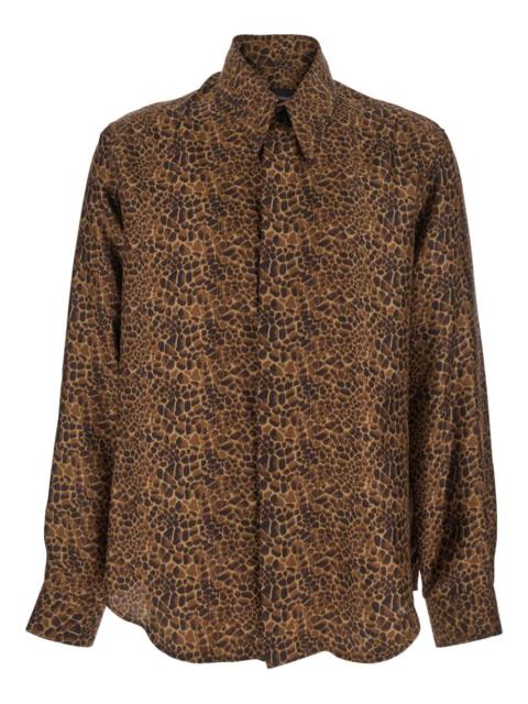EMPORIO ARMANI giraffe-print shirt